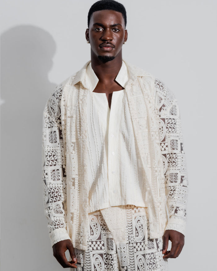 Star Neck Cardigan Buttoned
