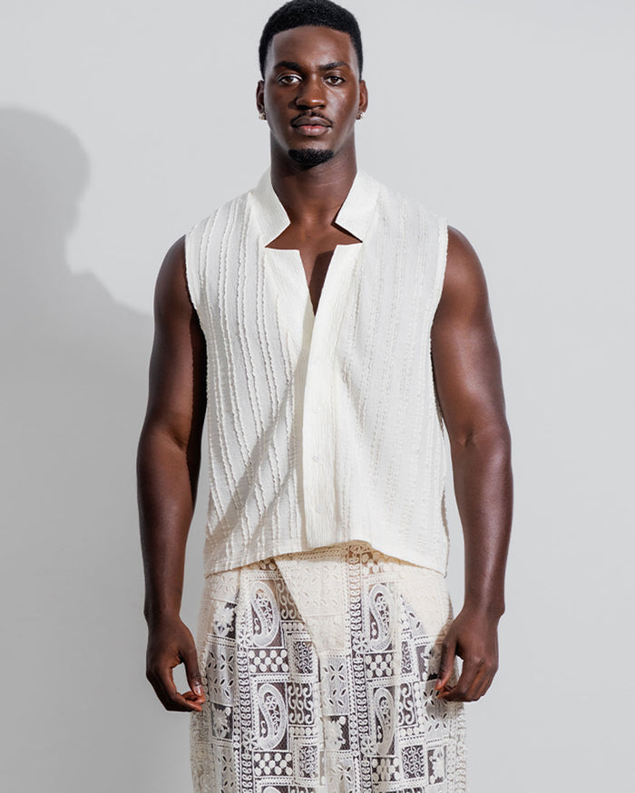 Star Neck Cardigan Buttoned
