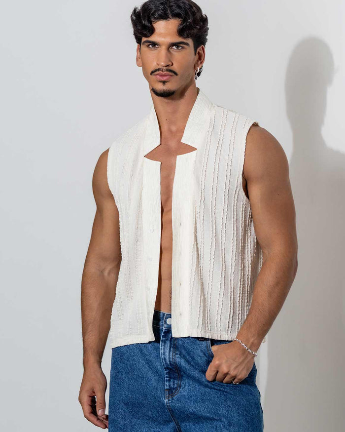 Star Neck Cardigan Buttoned