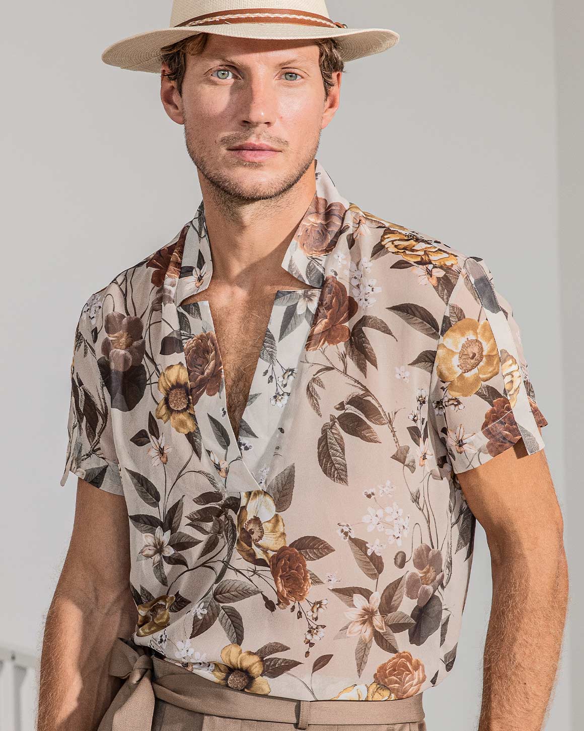  Fuck Letter Pattern Men Hawaiian Shirt Short Sleeve