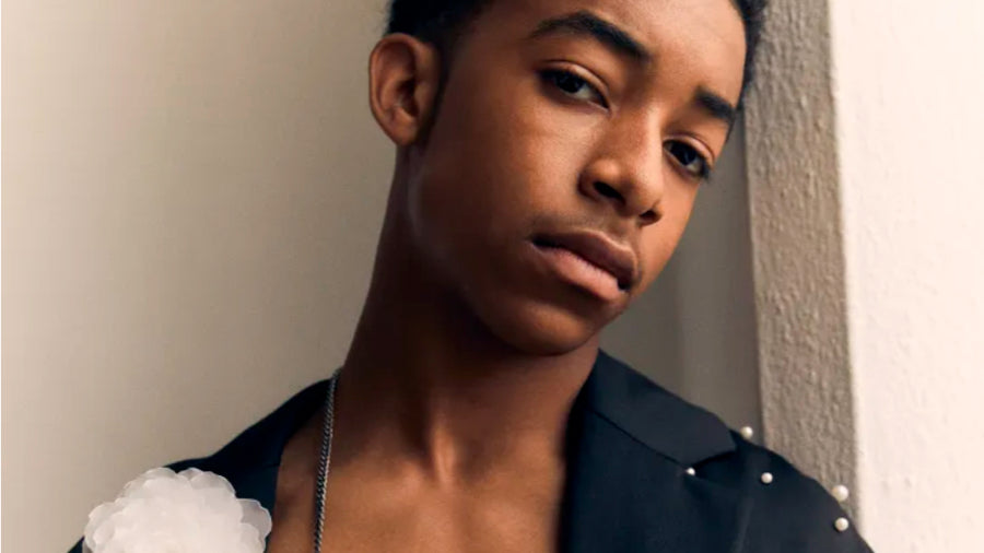 Wearing ORTTU for Editorial: Actor Isaiah Russell-Bailey