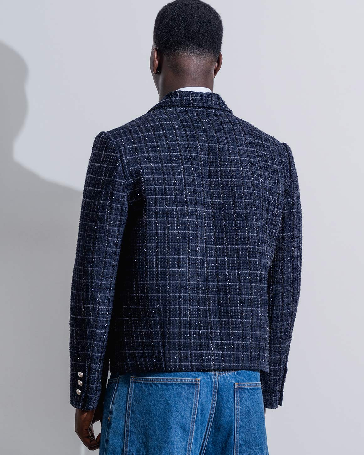 ジャケット・アウター blue check tweed jacket Men's Blue Langholm Check Tweed Jacket | Cordings