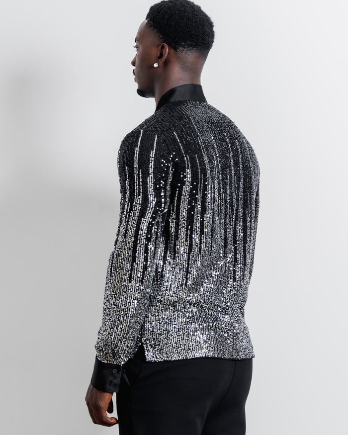 Star Neck Shirt Sequins