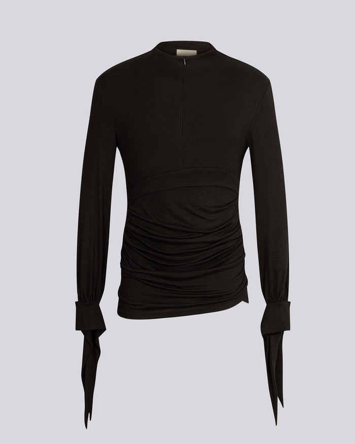 Dante Top in black, front flat