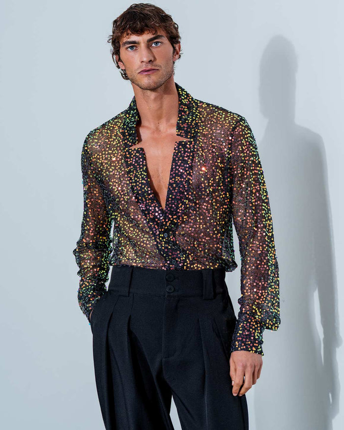 Star Neck Cardigan Buttoned