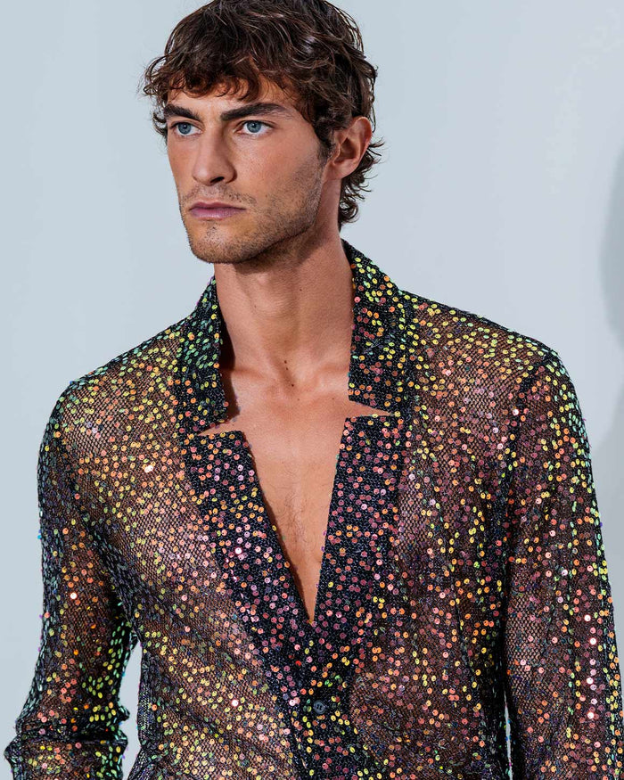 Star Neck Cardigan Buttoned