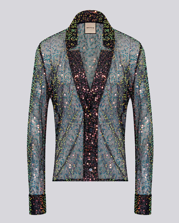 Star Neck Cardigan Buttoned