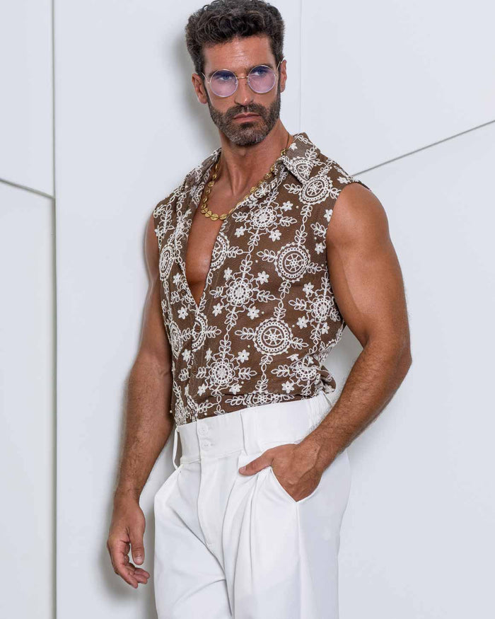 Joseph Shirt Rhinestone & Pearls