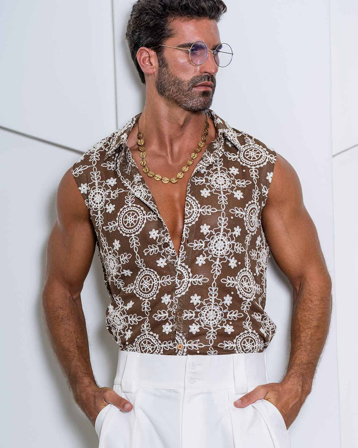 Joseph Shirt Rhinestone & Pearls