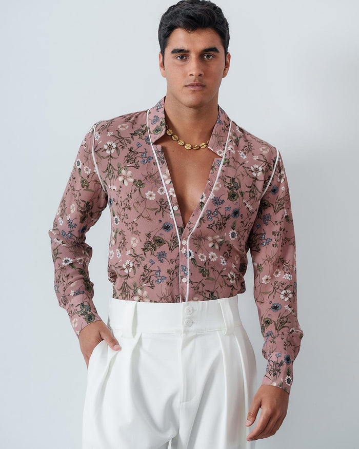 Slim Fit Star Neck Shirt