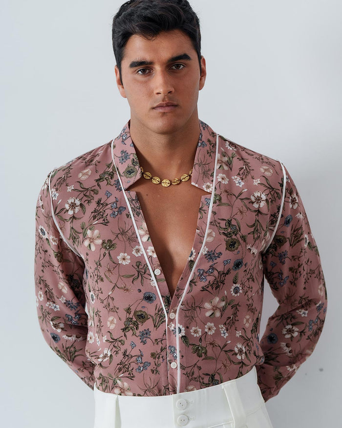 Slim Fit Star Neck Shirt