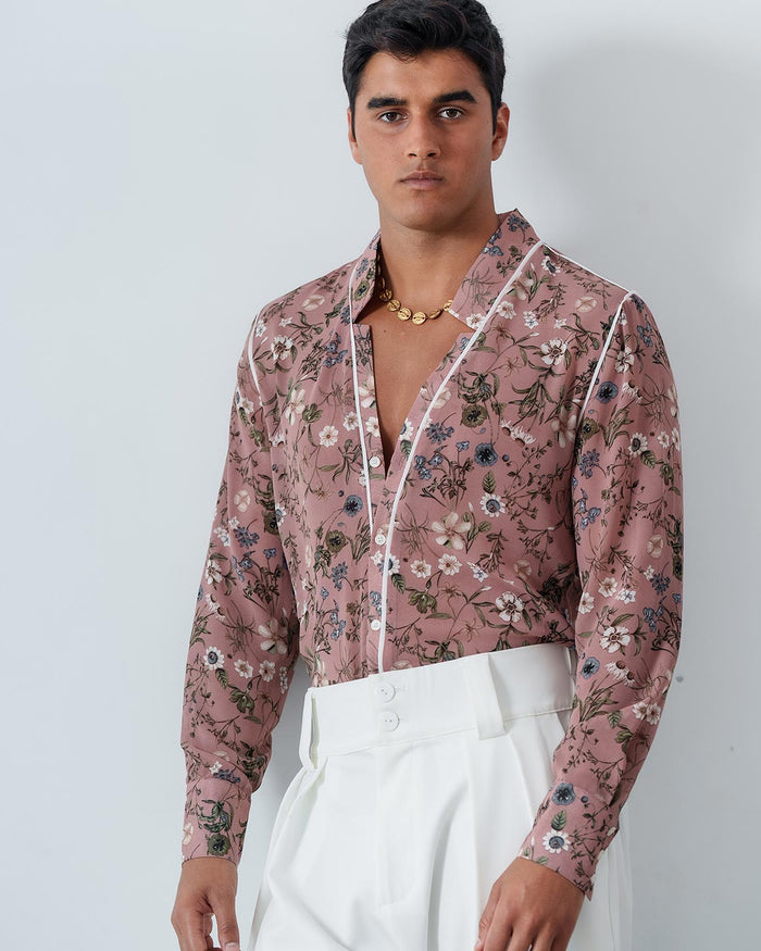 Slim Fit Star Neck Shirt