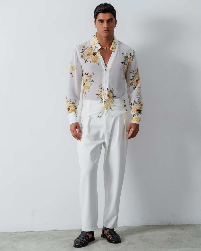 Slim Fit Star Neck Shirt
