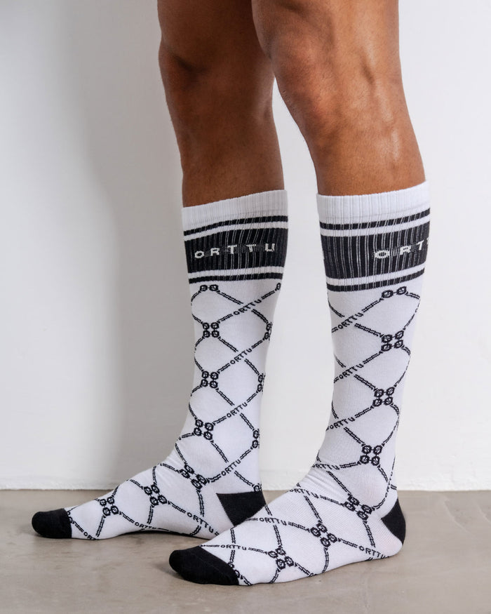 Monogram Socks White