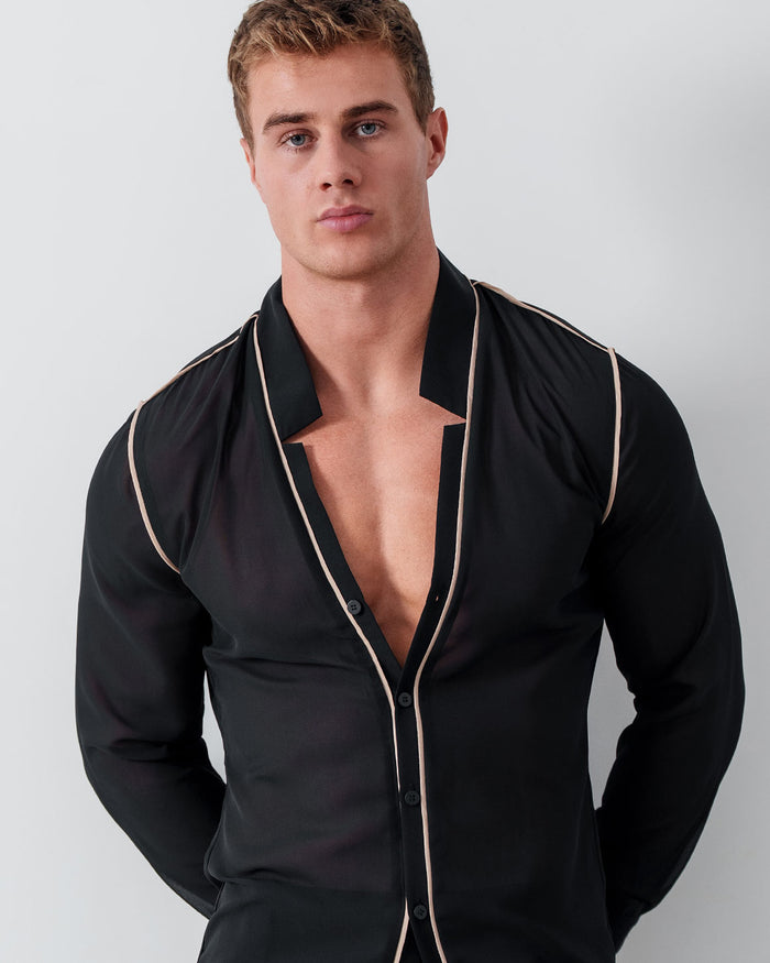 Slim Fit Star Neck Shirt