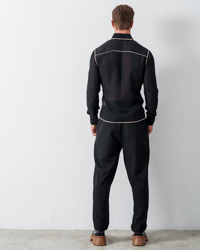 Slim Fit Star Neck Shirt