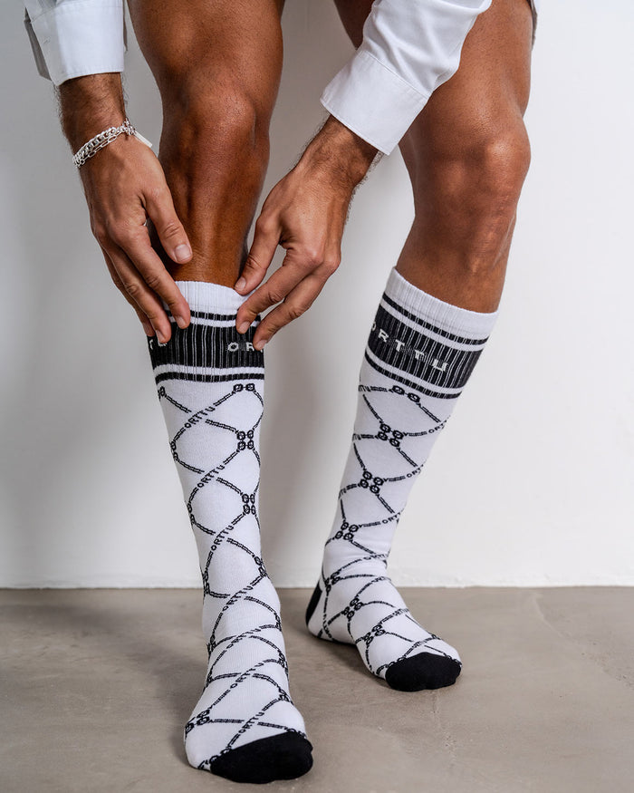 Monogram Socks White