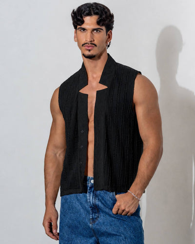 Star Neck Cardigan Buttoned