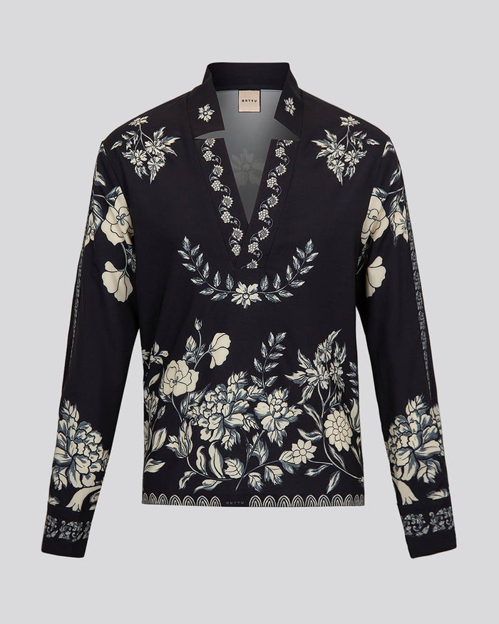 Star Neck Shirt Print