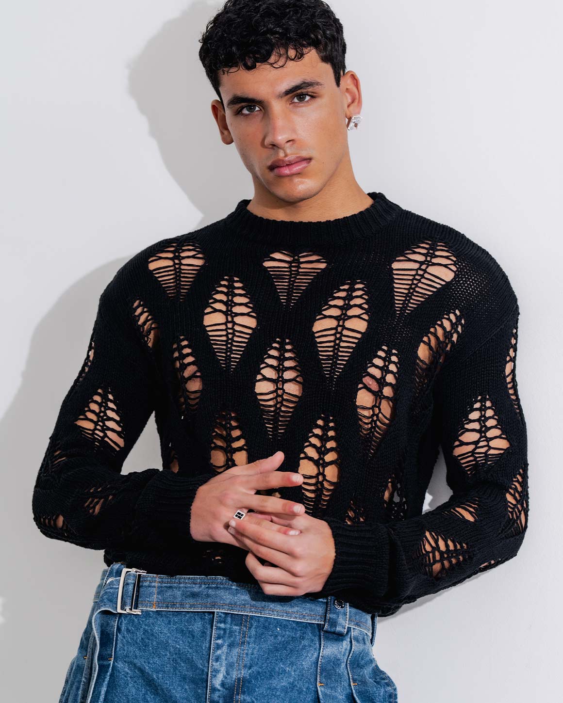 【OUAT】008  Knit ブラック OUAT】008 Knit ブラック OUAT】008 Knit ブラック OG LABEL KNIT