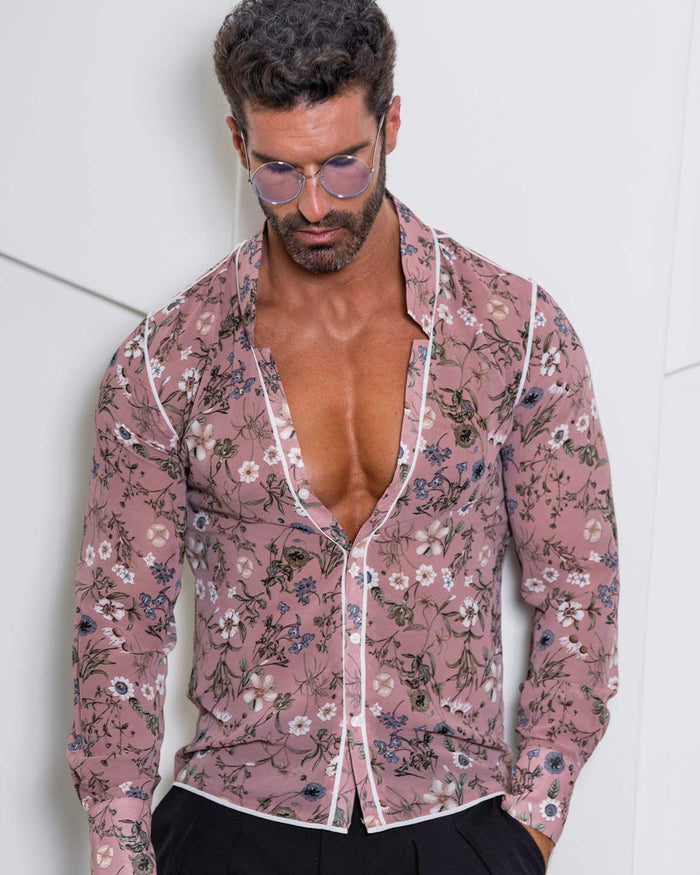 Slim Fit Star Neck Shirt