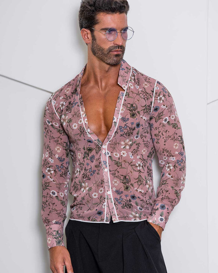 Slim Fit Star Neck Shirt