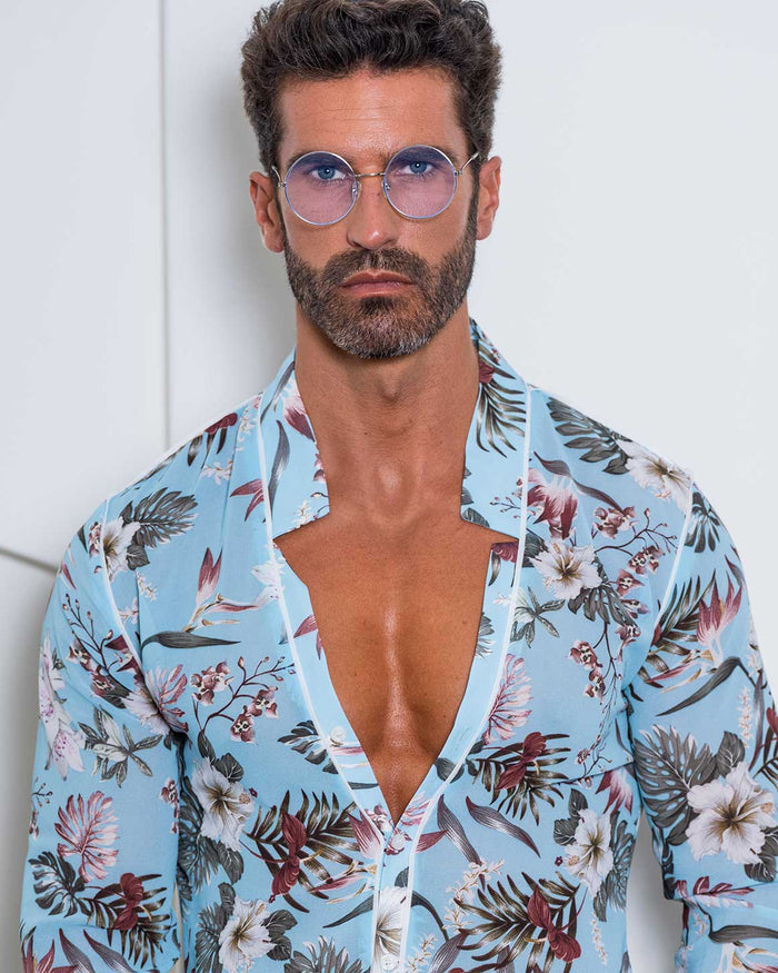 Slim Fit Star Neck Shirt