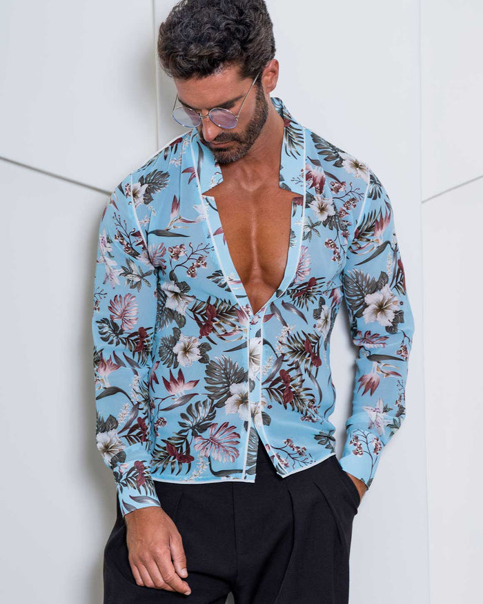 Slim Fit Star Neck Shirt