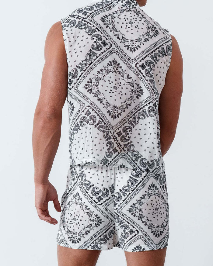 Paros Star Neck Cardigan Chiffon