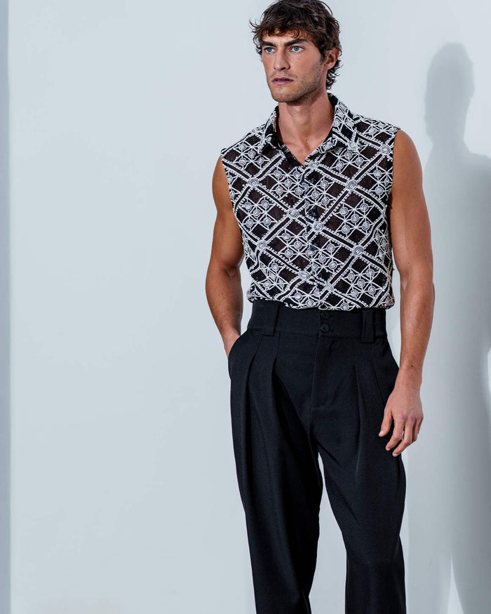 Joseph Shirt Rhinestone & Pearls