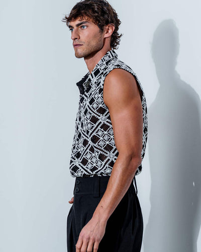 Joseph Shirt Rhinestone & Pearls