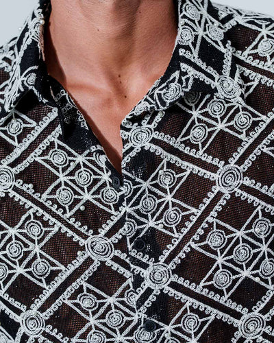 Joseph Shirt Rhinestone & Pearls