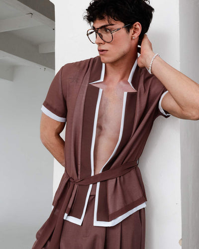 Star Neck Cardigan Double