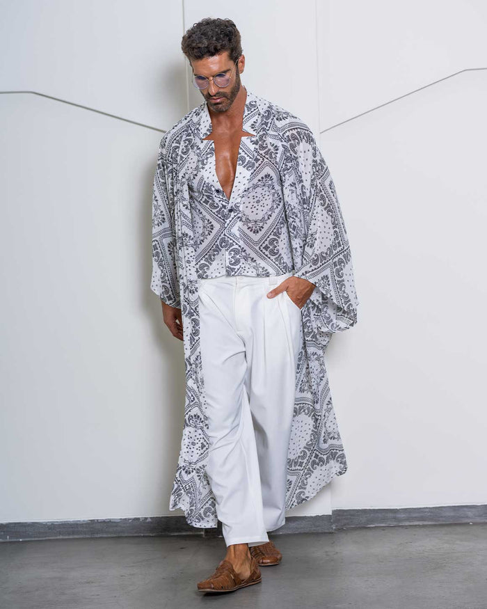 Paros Star Neck Cardigan Chiffon