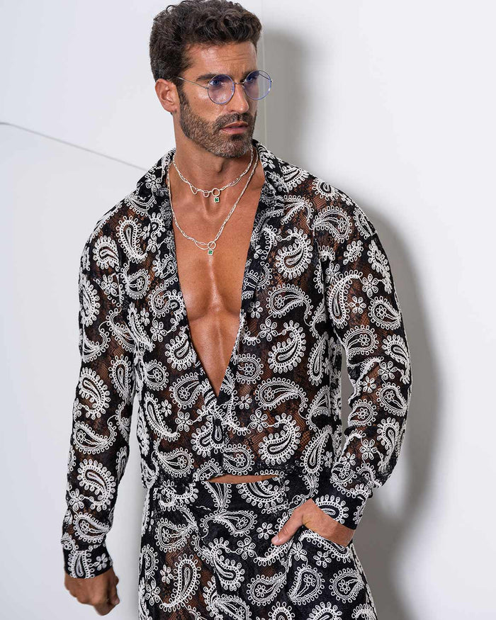Owen Shirt Lace with Embroidery