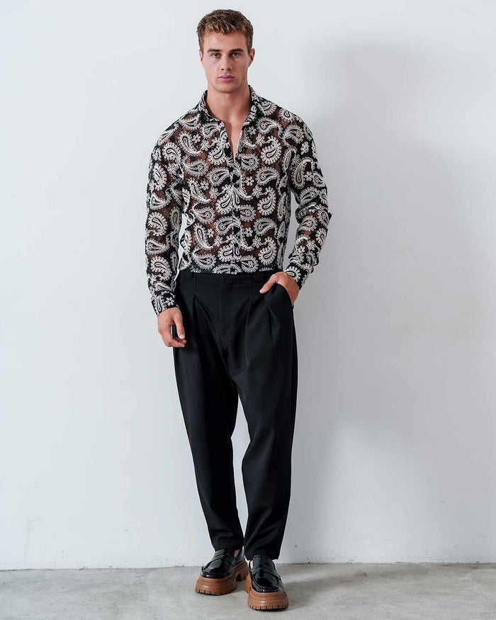 Owen Shirt Lace with Embroidery