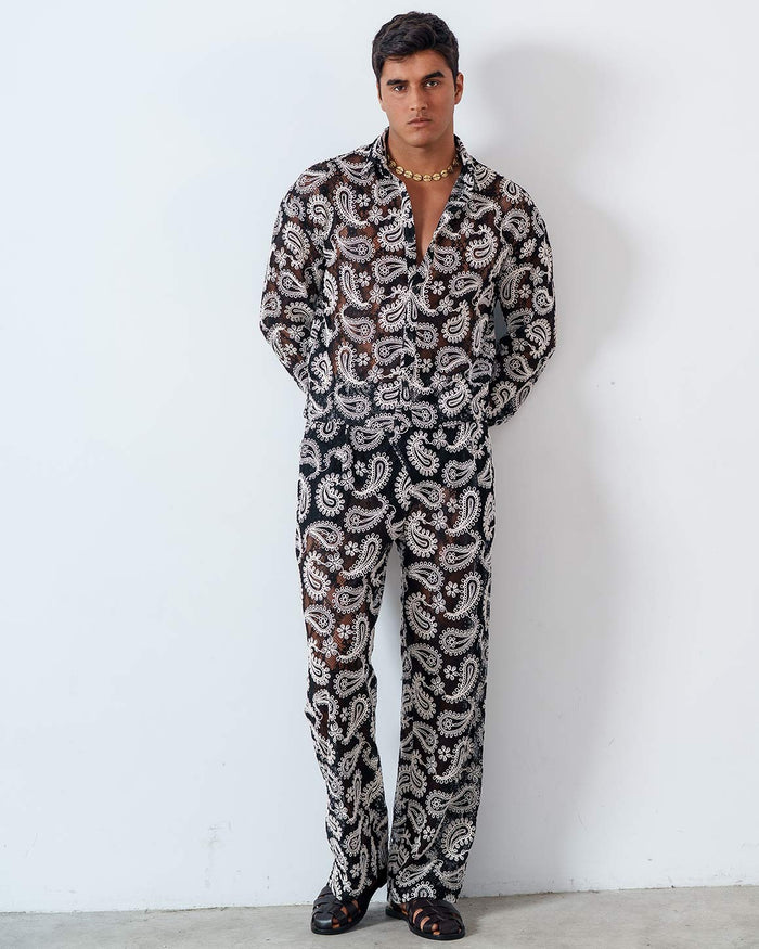 Owen Shirt Lace with Embroidery