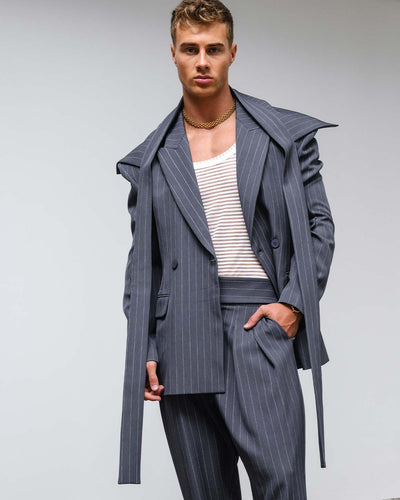 Federico Pants Grey Striped