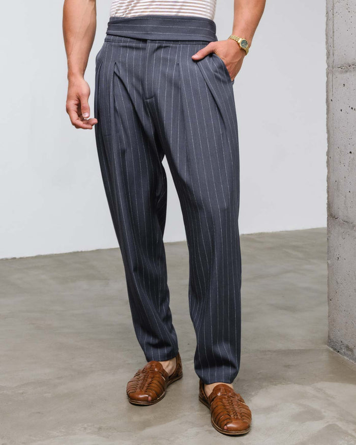 Federico Pants Grey Striped