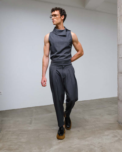 Federico Pants Grey Striped