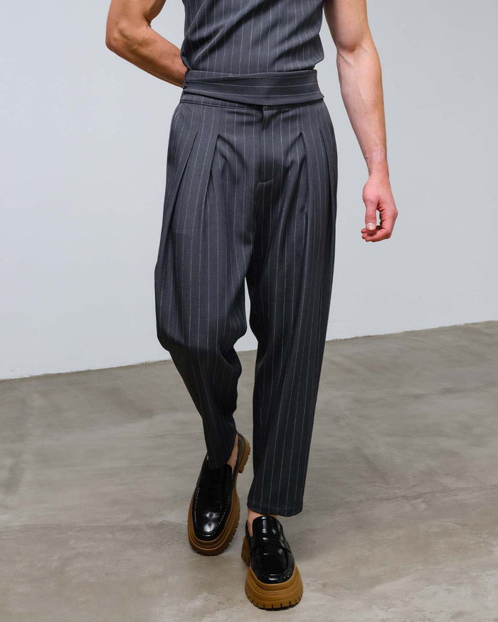 Federico Pants Grey Striped