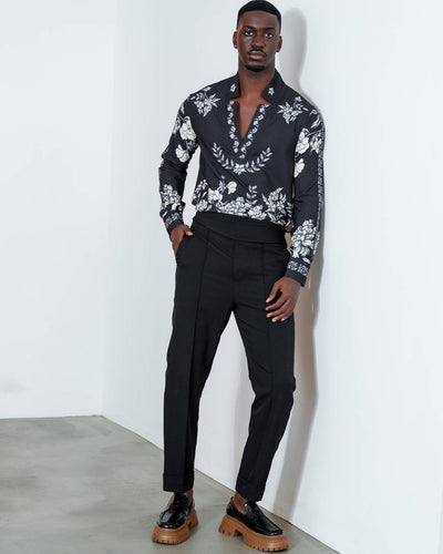 Star Neck Shirt Print