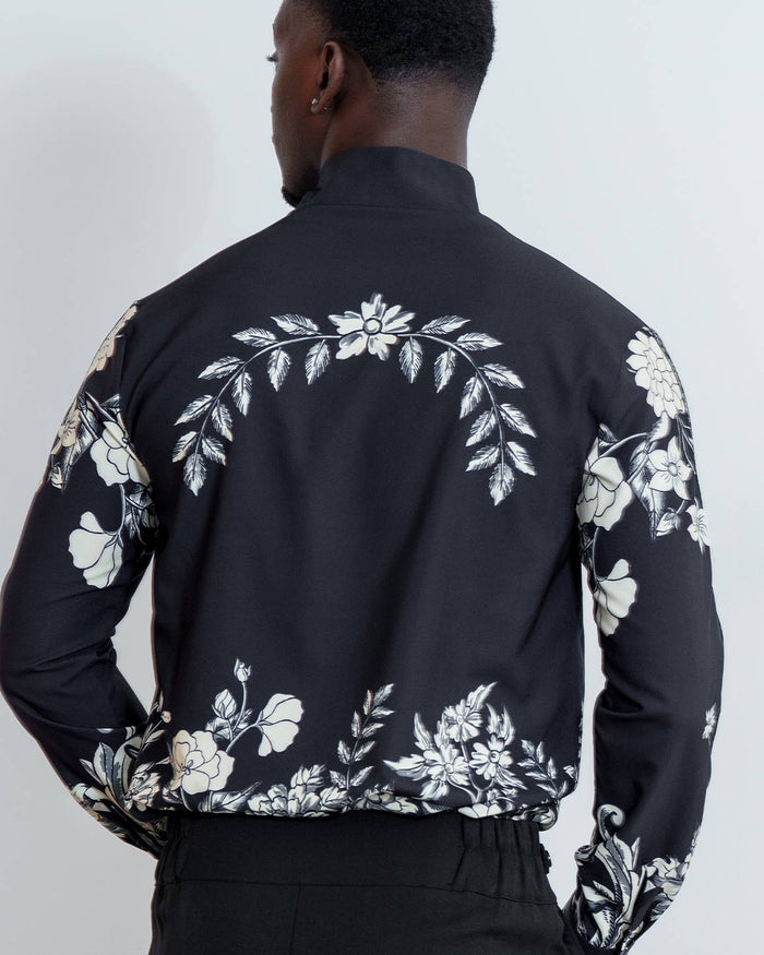 Star Neck Shirt Print