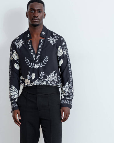 Star Neck Shirt Print