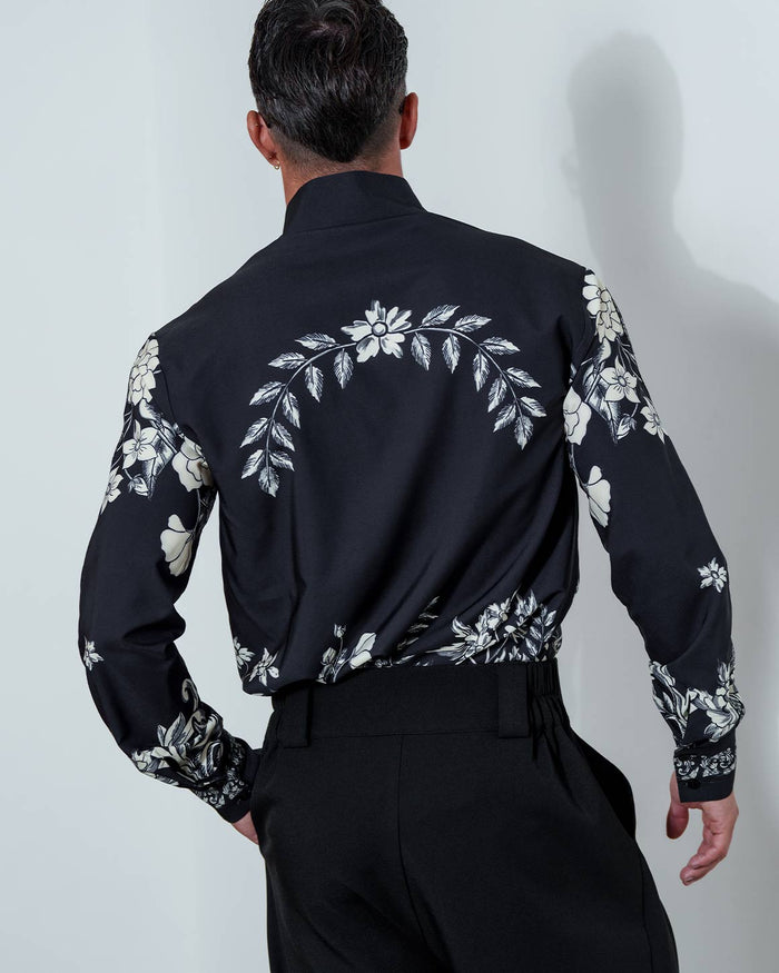 Star Neck Shirt Print