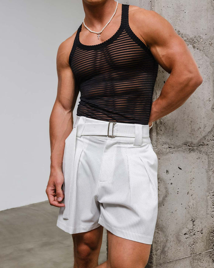 Roberto Shorts Striped with Belt