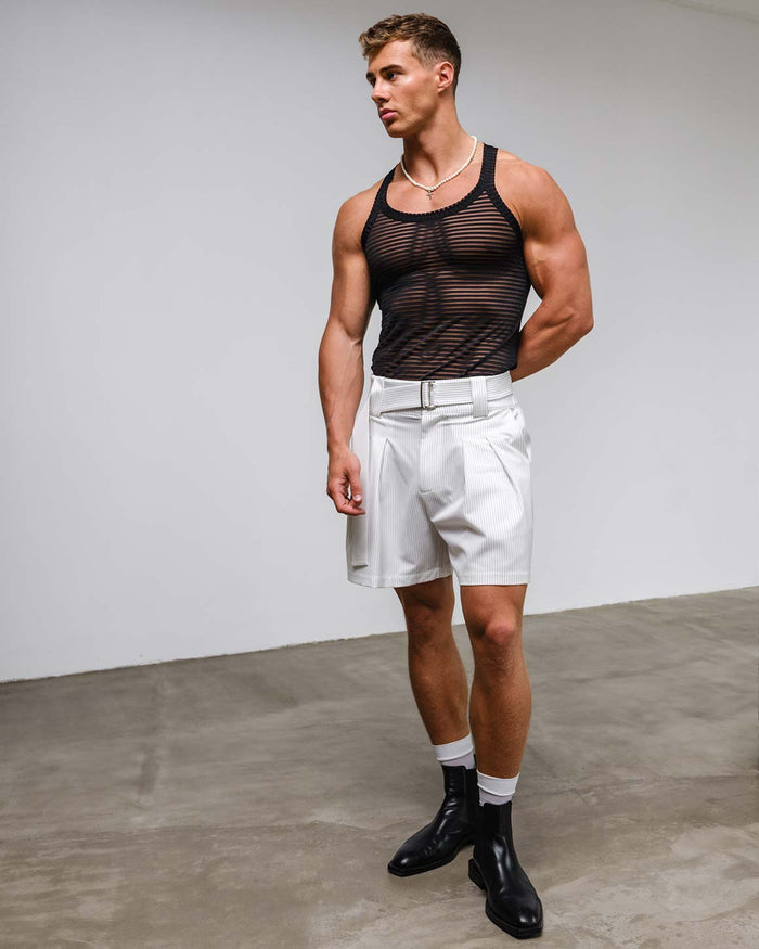 Roberto Shorts Striped with Belt