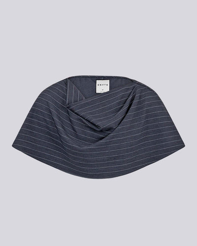 Nikos Poncho Grey striped
