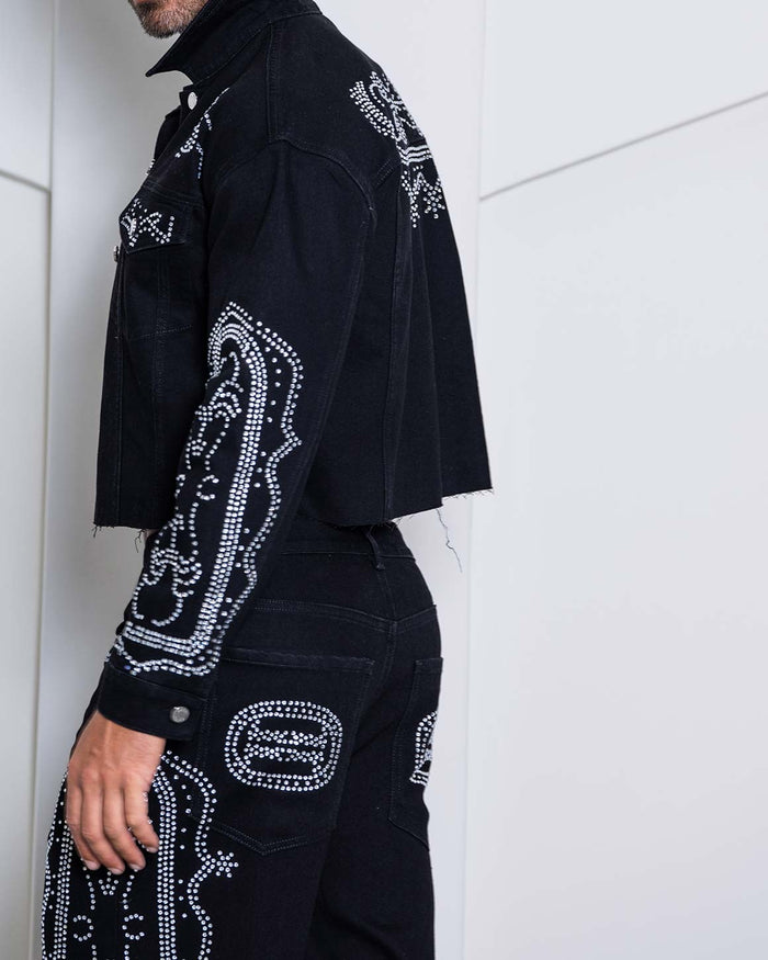 Jace Denim Rhinestone Jacket