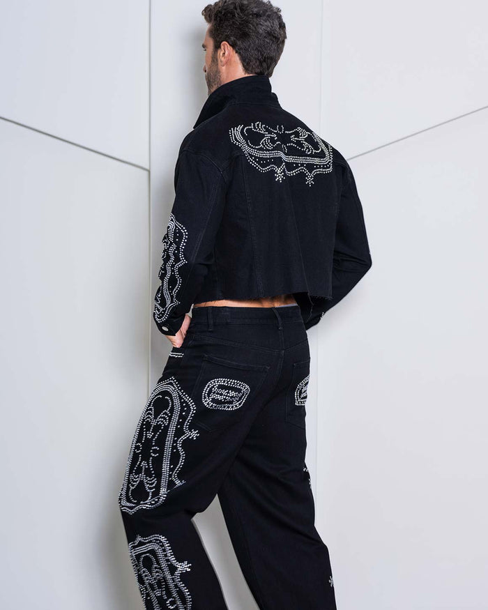 Jace Denim Rhinestone Jacket
